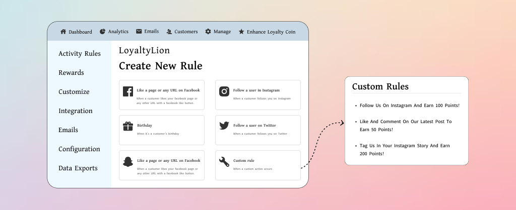  Custom Social Media Engagement Rules in LoyaltyLion