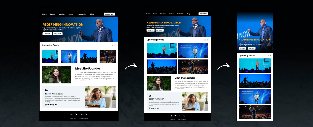 Responsive Event Streaming Website