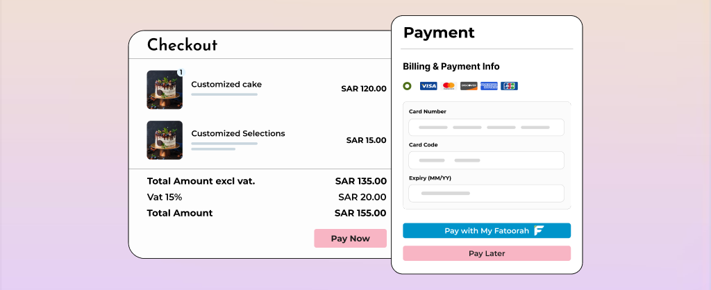 Implemented payment gateway in the cake web app 