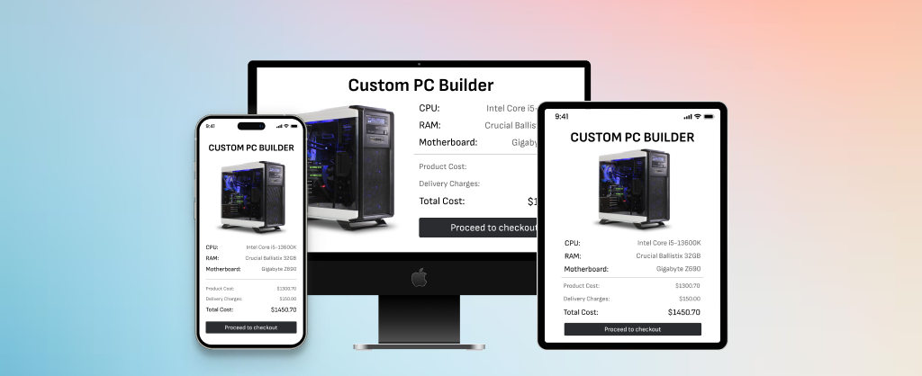 mobile-friendly PC building website 