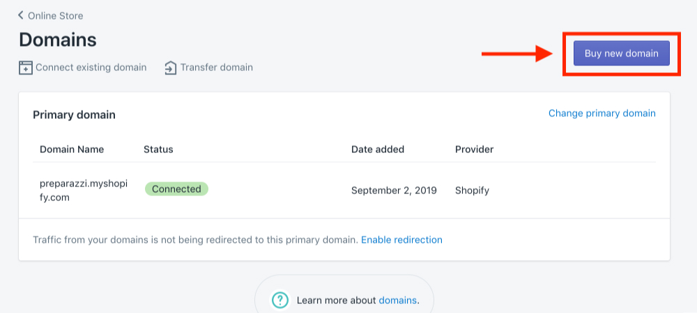 set up domains