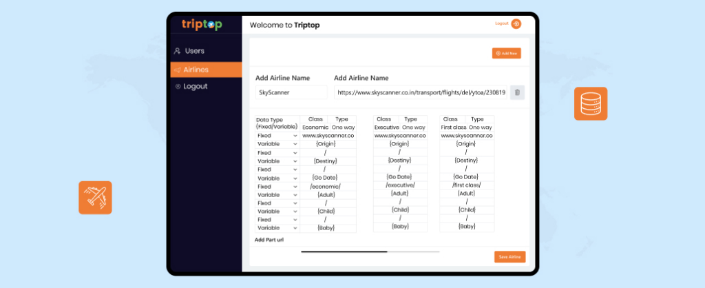 Add Multiple Airlines Data- Chrome Extension for Travel Agents