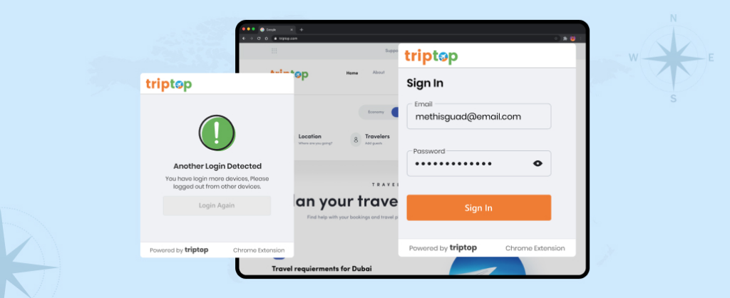 Secure Check-In- Chrome Extension for Travel Agents