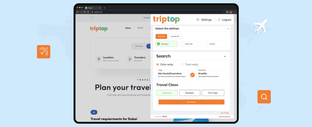 Checkout The Airlines with easy Search- Chrome Extension for Travel Agents