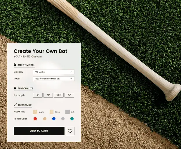 Custom Baseball Bat Configurator for WooCommerce