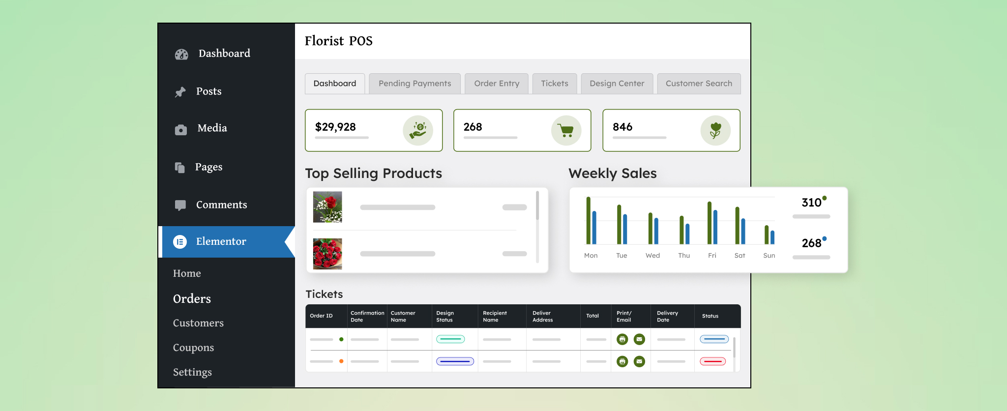 Custom POS Software Dashboard