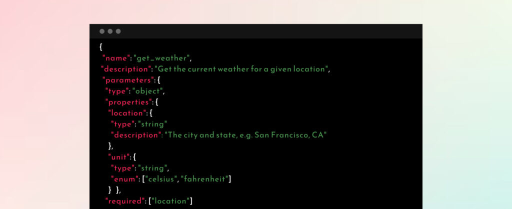  Define function schema