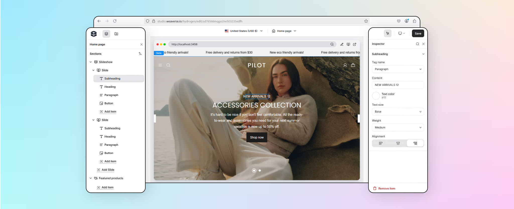 Weaverse for Shopify Hydrogen