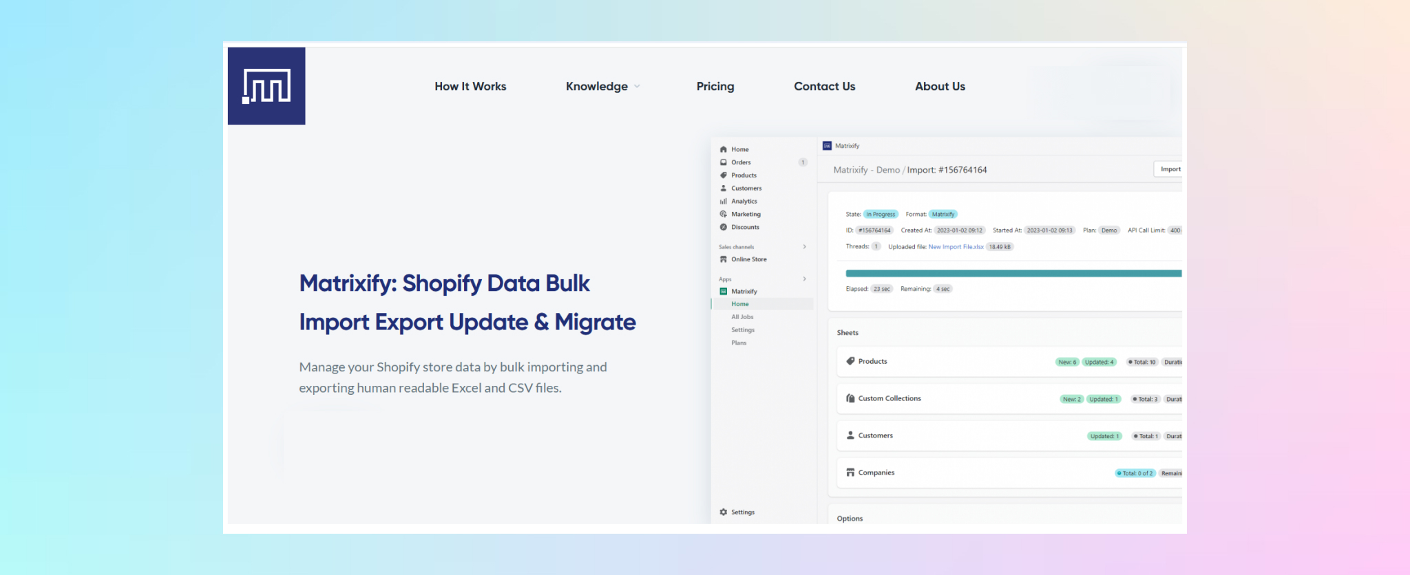 Matrixify App for Shopify