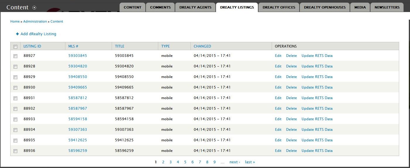 Drealty listing ID