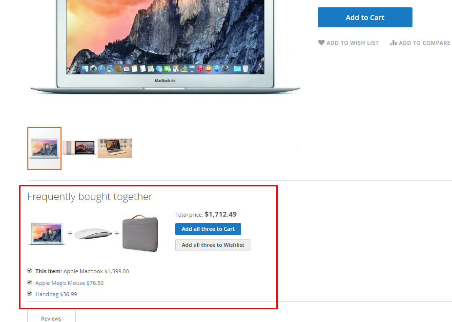 upsells in magento