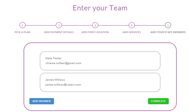 reactjs booking system team setup
