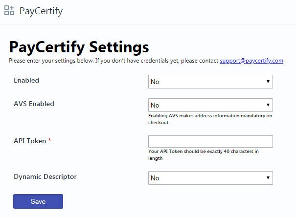 paycertify app settings