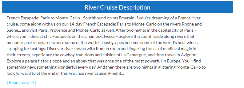 travel portal tour description