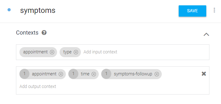 dialogflow contexts