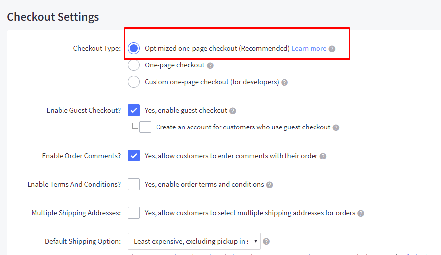 bigcommerce checkout optimization
