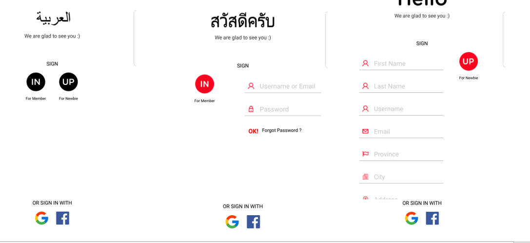 react native signup
