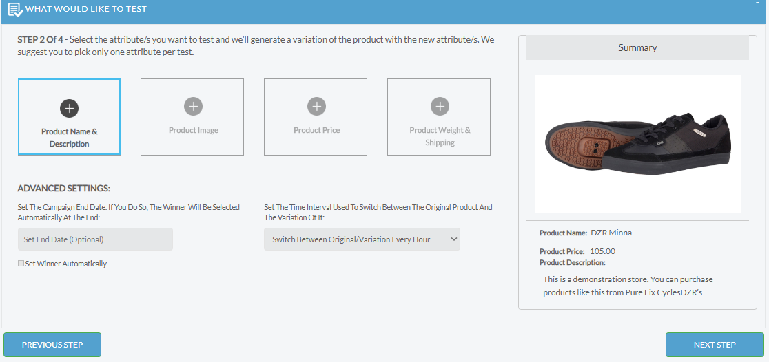 product attributes variation