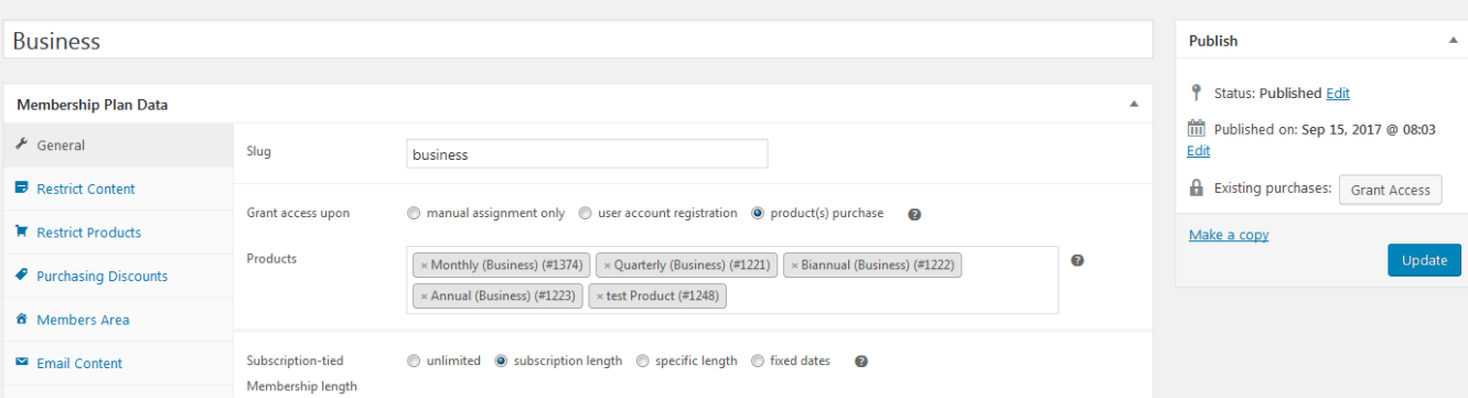 woocommerce membership setup
