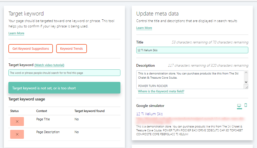 Shopify Product SEO