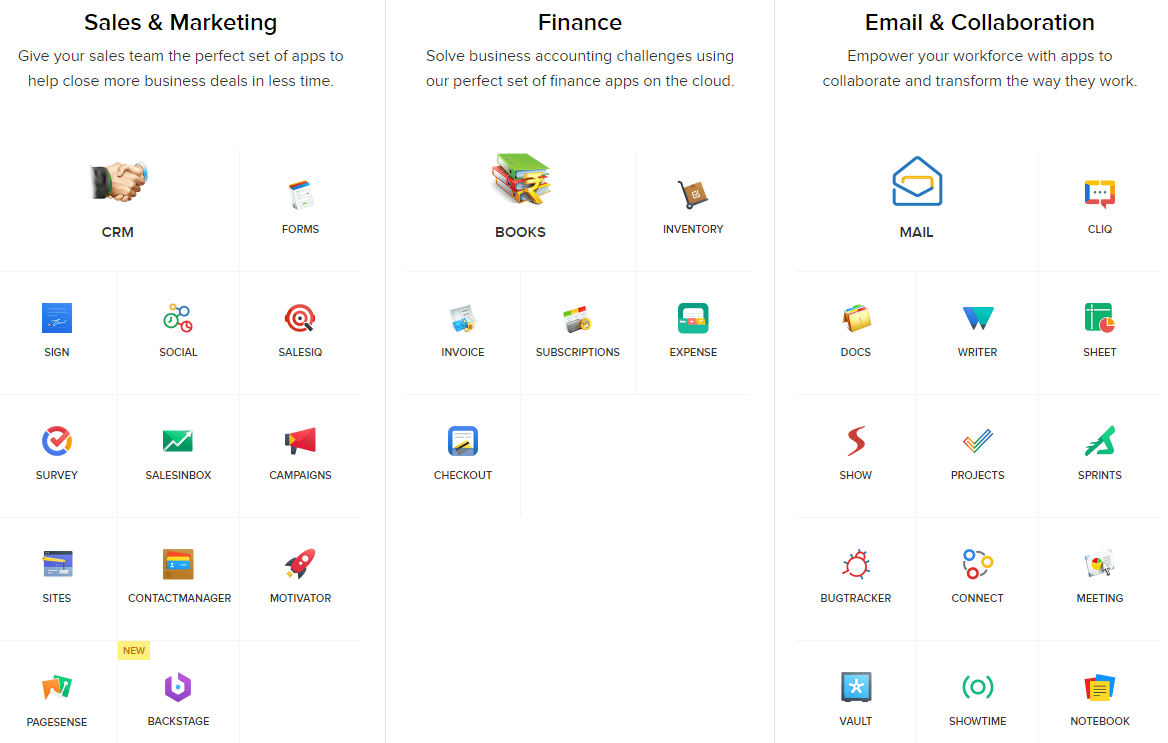 zoho services
