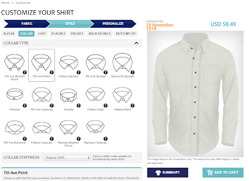 Example of Advanced Product Customiser