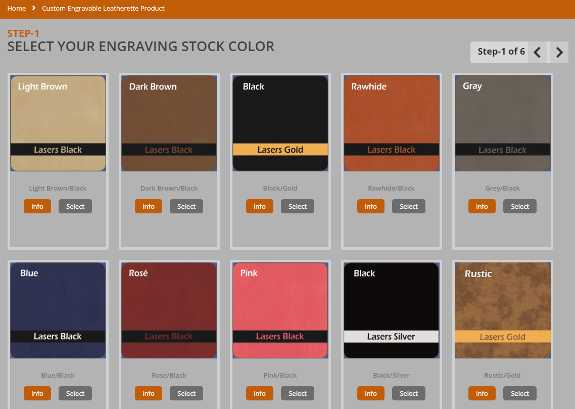 Step 1 - Stocking Engrave Color