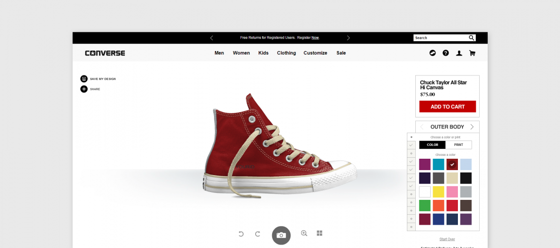 example of product customization