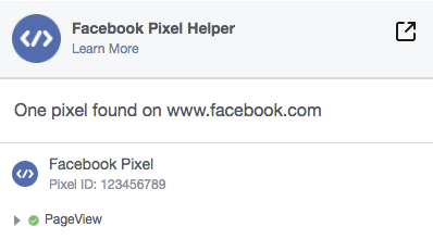 Facebook Pixel Helper