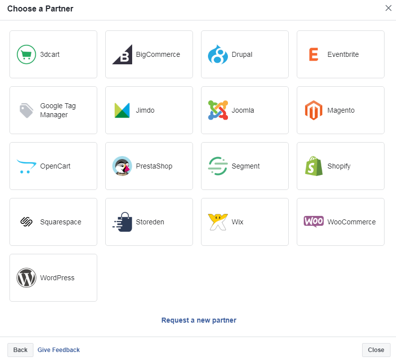 Integration partner for Facebook pixel