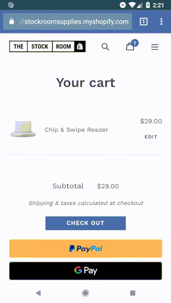 Payment Request Demo in Shopify