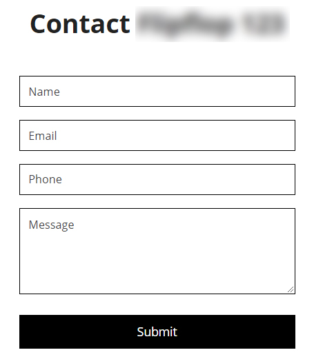Contact Us Form