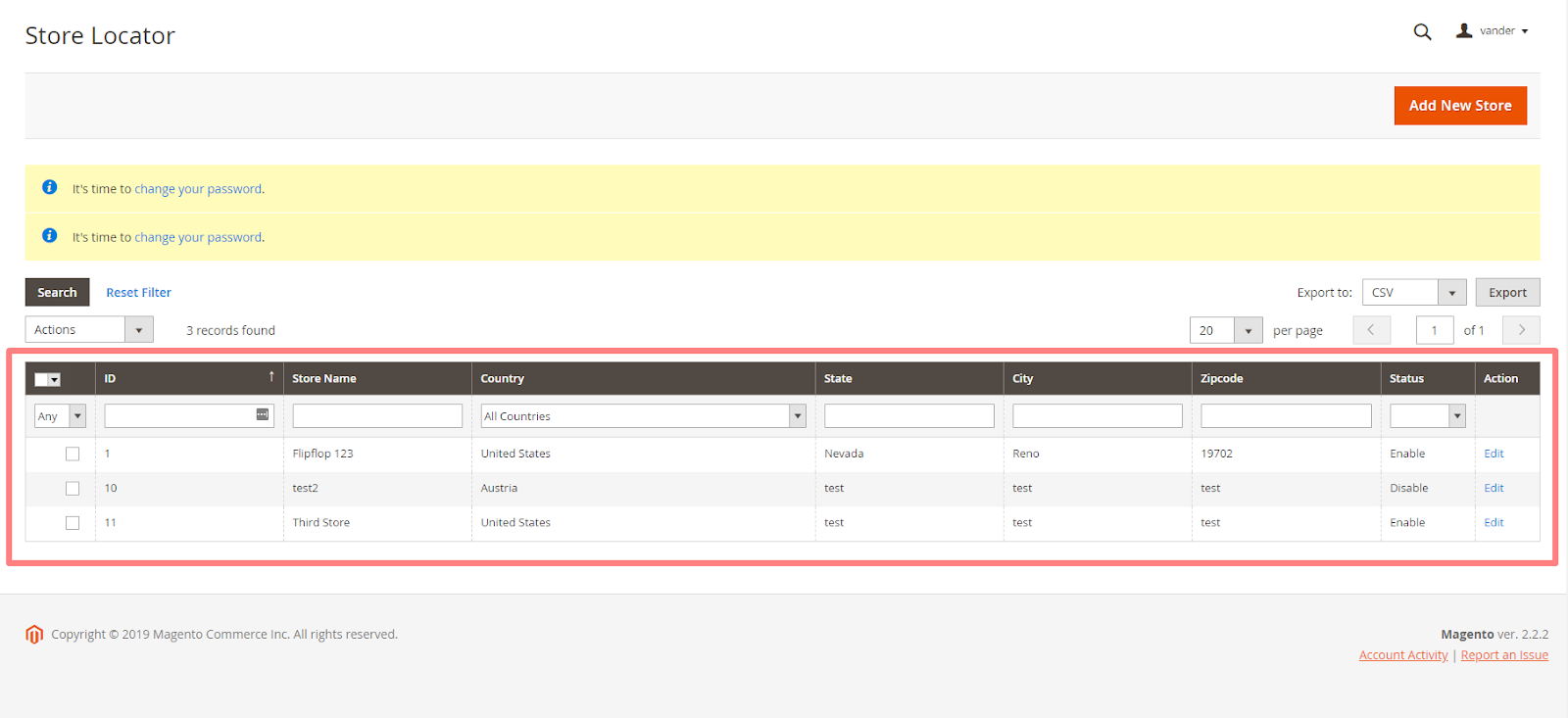Multiple Stores at the Magento 2 backend