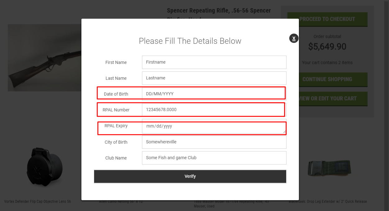 RPAL Form for Restricted Items