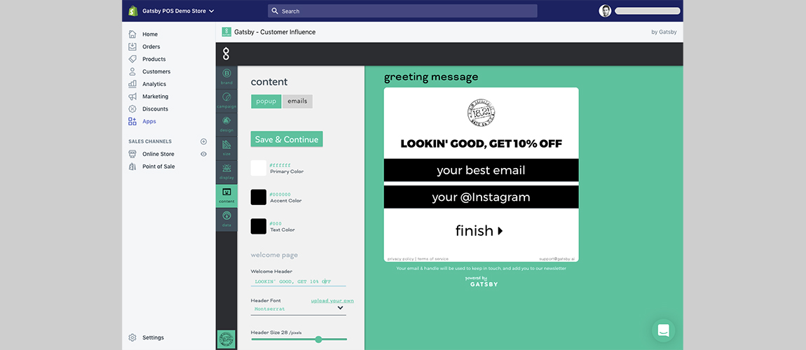 Gatsby - Shopify POS App