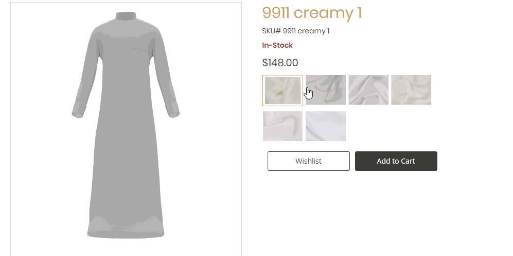 Color configuration 3D product model