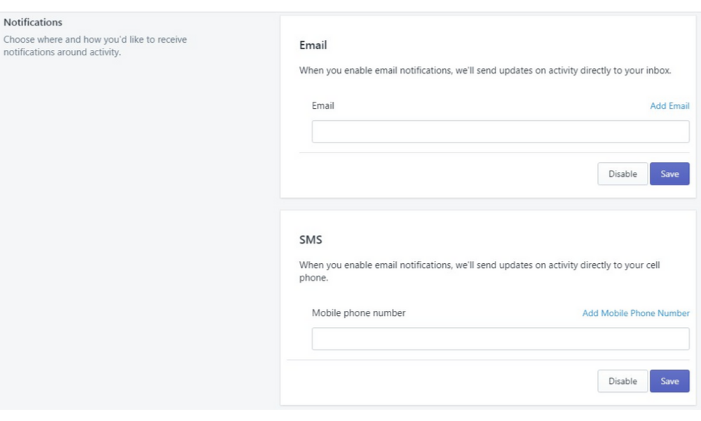 Email alerts through Mail/SMS