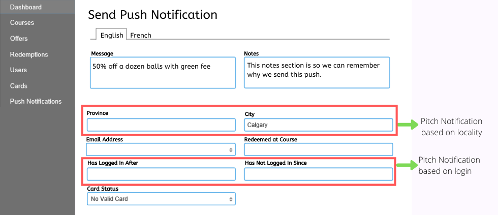 Send Push Notification