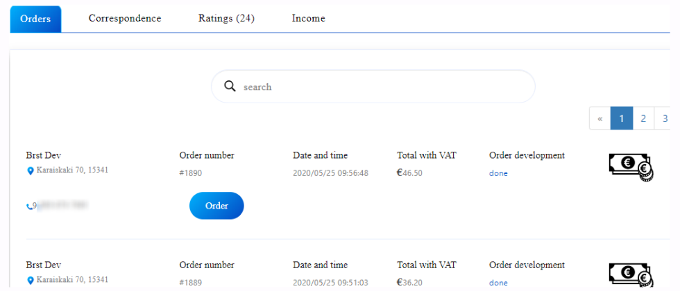 Order Management for the Store owner