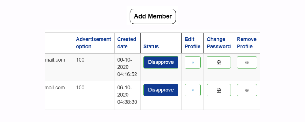 Adding members in the Shopify business listing software