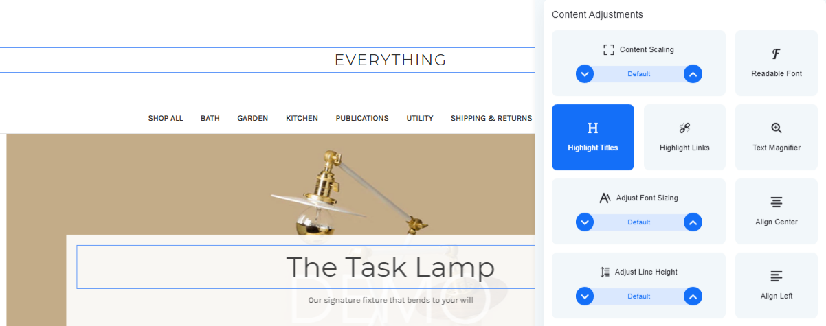 Highlighted Titles with Web accessible Solution