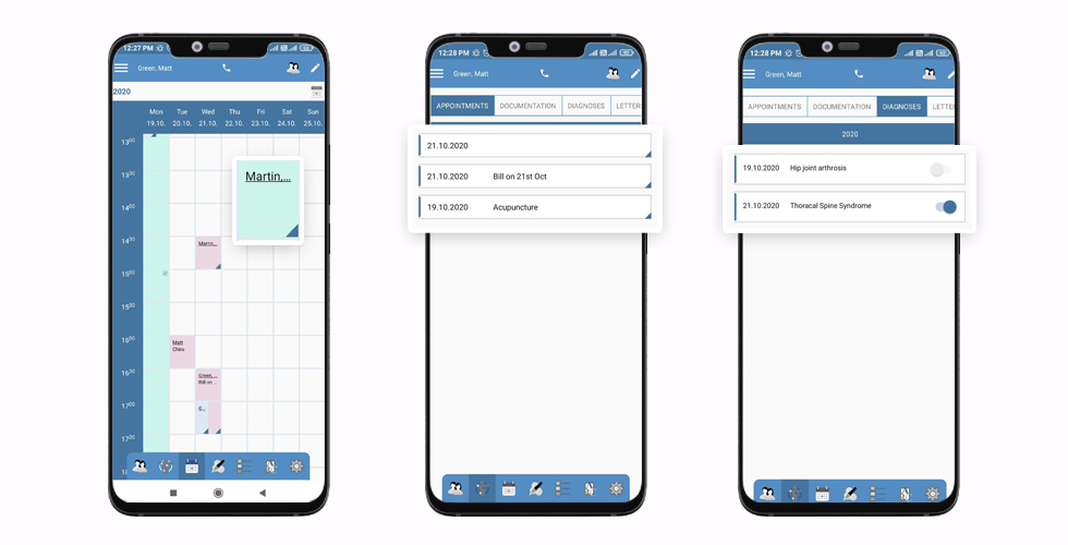 Appointment-and-past-record on patient management app