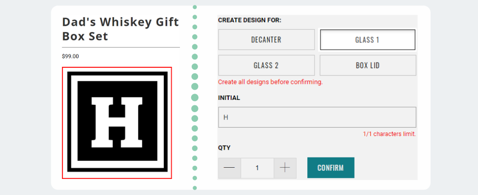 Managing glassware customization-Glass