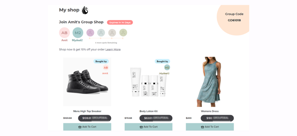 Shop for Group Purchase