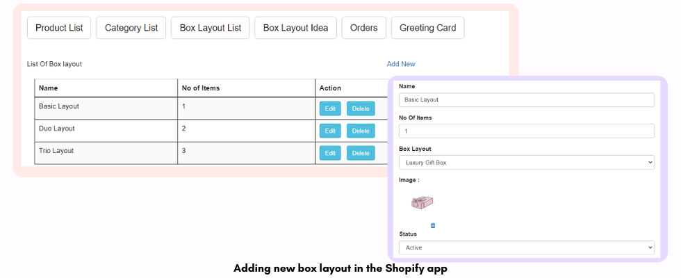 Adding New Box Layout