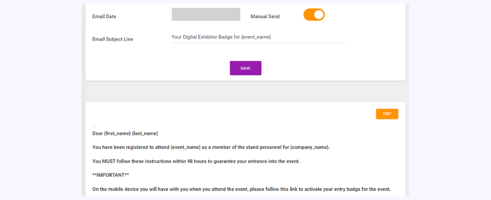 Customizable email templates