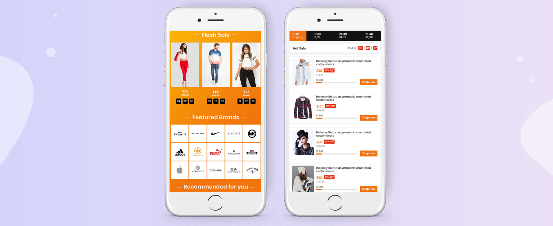 Flash sales on eCommerce mobile app