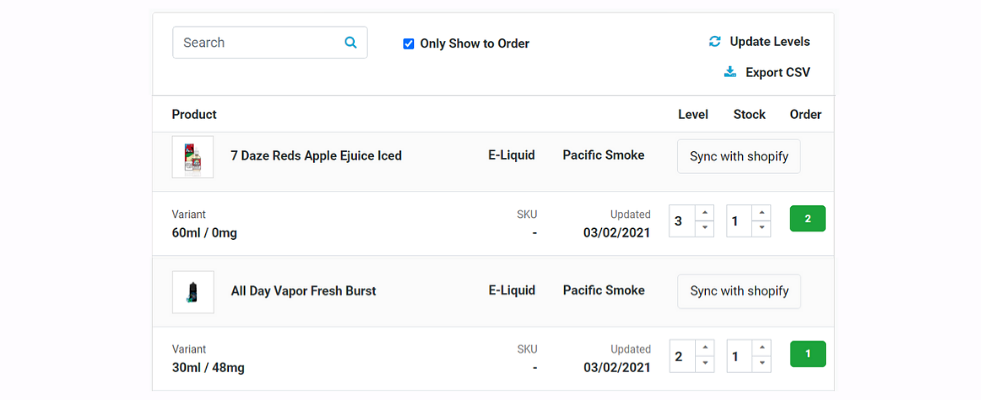 Only Show to Order