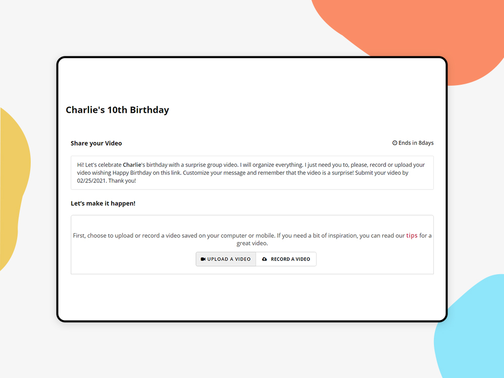 invite members in video montage web app development