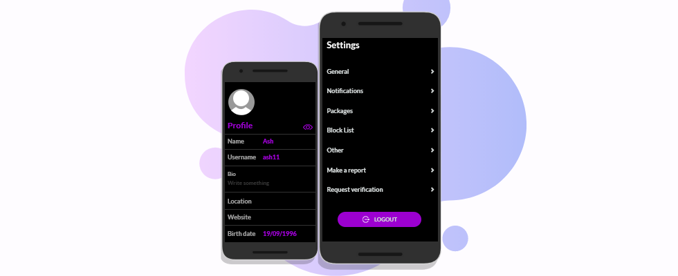 Dating-app-account settings